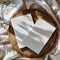 Blank sheets of papers on wooden table, top view. Space for design