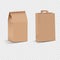 Blank shopping bags on transparent background for advertising and branding. Vector packages