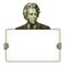 Blank Sign Held by President Andrew Jackson