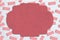 Blank sign on pink eraser background on ruled paper