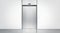 Blank silver closed elevator in office floor interior mock up,