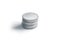 Blank silver coin stack mock up, isolated