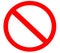 Blank simple ban forbidden sign symbol