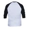 Blank sleeve Raglan t-shirt mock up templates color white/black, back view on white background