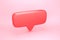 Blank social media notification, empty red bubble speech bubble icon
