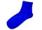 Blank socks blue color on the white background