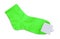Blank socks green color on white background
