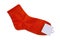 Blank socks red color on white background