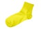 Blank socks yellow color on the white background
