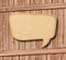 Blank Speech Bubble on wood