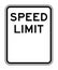 Blank speed limit sign