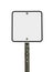 Blank Square White Traffic Sign