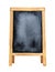 Blank standing blackboard. Menu, announcement template, mock up, promotion banner, decoration.