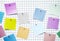 Blank sticky notes paper reminder