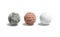 Blank stone, brick, marble ball mockup set