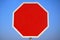 Blank Stop Sign.