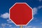 Blank Stop sign