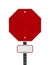 Blank Stop Sign with Small Sign Below