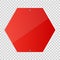 Blank Stop sign . Vector illustration.