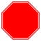 Blank Stop Sign,Vector Illustration, Isolate On White Background, Label. EPS10