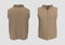 Blank sweater vest mockup in front and back views