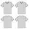 Blank T-shirt Crewneck V-neck FASHION DESIGN TEMPLATES VECTOR