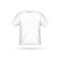 Blank t-shirt template clothing fashion. White shirt design with sleeve cotton uniform