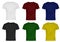 Blank T-shirts. White, Red, Blue, Gray, Green, Yellow. Front