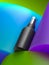 Blank Template of Dispenser on Multicolored Abstract Background. Cosmetic Bottle for Cream, Gel, Lotion. 3d rendering