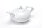 Blank template porcelain tableware for your design, white ceramic teapot white background