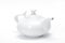 Blank template porcelain tableware for your design, white ceramic teapot white background
