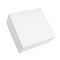 Blank thin white cardboard box. White box isolated on a white background