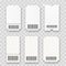 Blank tickets with barcodes isolated. Vector illustration