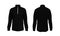 Blank tracksuit top, jacket design, sportswear, track front and back views