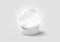 Blank transparent bright snow globe with snowfall mockup, isolated