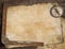 Blank treasure map background with, old compass