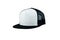 Blank trucker hat cap flat visor on white background isolated