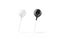 Blank two black and white lollipop wrapper mockup, no gravity