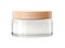 Blank, unbranded cosmetic cream jar isolated on white background. Skin care product, cut out element. Glass container