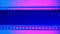 Blank undeveloped strip of film on blue background, illuminated by pink neon light in close up. 35mm film slide frame