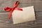 Blank Valentine`s Day Letter on a Wooden Table