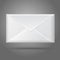 Blank vector white closed envelope. Isolated