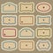 Blank vintage labels set (vector)