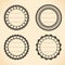 Blank vintage round labels