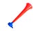 Blank vuvuzela stadium plastic horn. fan vuvuzela trumpet isolated on white background