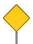 Blank warning road sign