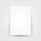 Blank white 3d Paper Canvas Vector. Empty Paper Sheet Illustration With Shadow