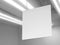 Blank White Advertising ceiling Promotional Advertising dangler for design presentation . 3d render illustration.