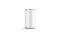 Blank white aluminum 330 ml soda can mockup, front view