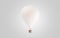 Blank white balloon with hot air mockup, isolated